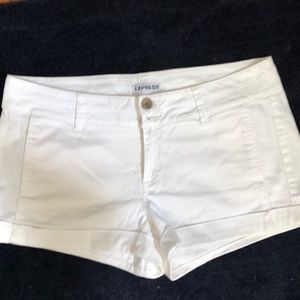Size 6 white Express shorts